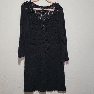 a.n.a. Women's 2X Scalloped Hem Swimsuit Cover Up